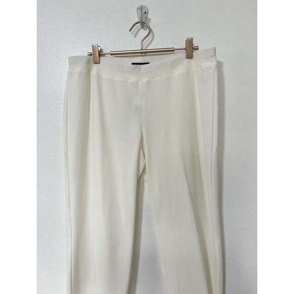 Eileen Fisher Crepe Slim Ankle Pants Size M White Minimalist Capsule Coastal NEW - Picture 3 of 6